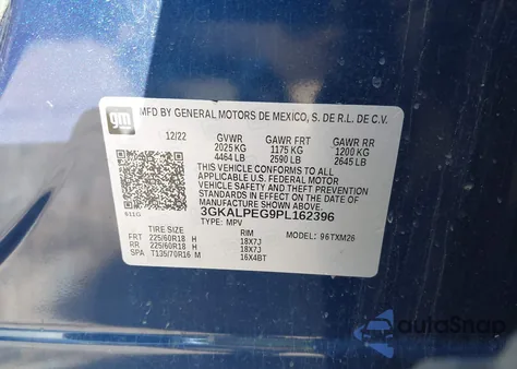 2023 GMC Terrain Fwd Slt z USA, uszkodzony, nr VIN 3GKALPEG9PL162396